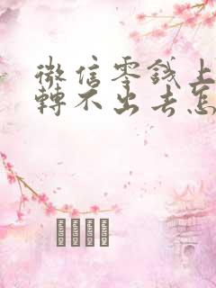 微信零钱上限了转不出去怎么解决