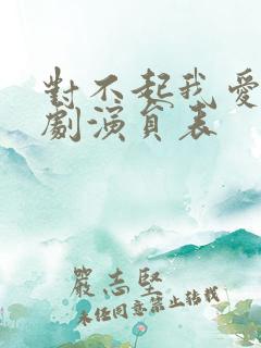 对不起我爱你韩剧演员表