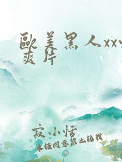 欧美黑人xx性爽片