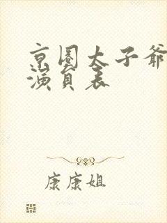 京圈太子爷短剧演员表