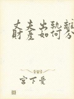 丈夫出轨离婚后财产如何分