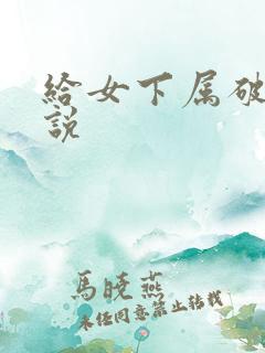 给女下属破瓜小说