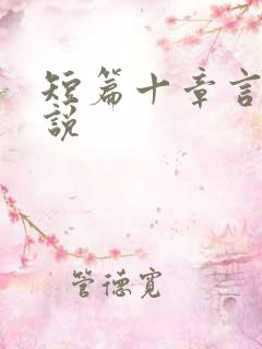 短篇十章言情小说