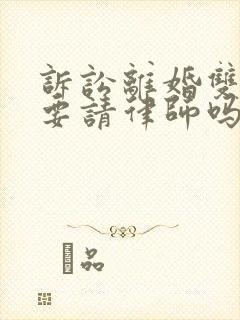 诉讼离婚双方都要请律师吗