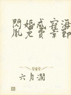 闪婚成宠海彤战胤免费章节