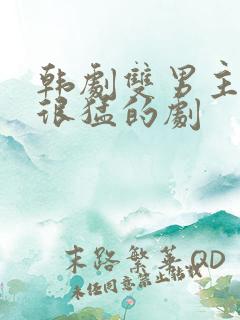 韩剧双男主开车很猛的剧