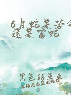 6月蛇是苦命蛇还是富蛇