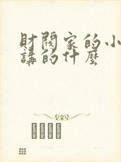 财阀家的小儿子讲的什么