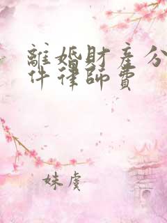 离婚财产分割案件律师费