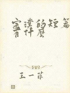 宗璞的短篇小说有什么