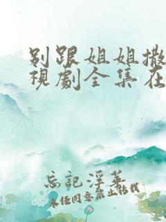 别跟姐姐撒野电视剧全集在线免费观看