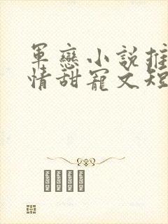 军恋小说推荐言情甜宠文短篇小说