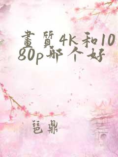 画质4k和1080p哪个好