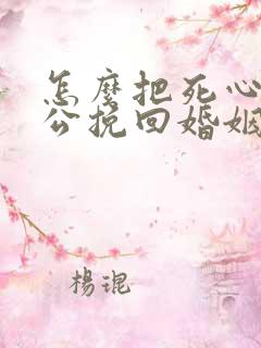 怎么把死心的老公挽回婚姻