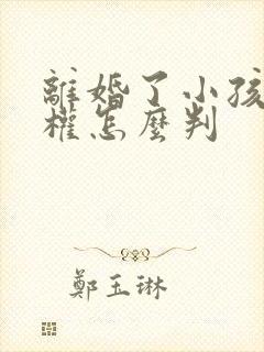 离婚了小孩抚养权怎么判