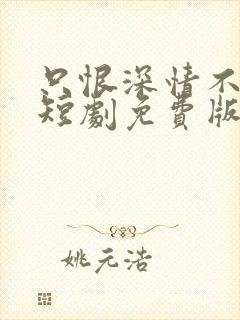 只恨深情不识鸢短剧免费版