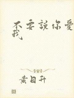 不要说你爱你想我