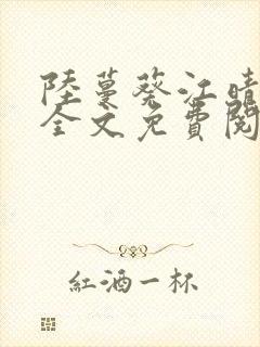 陆蔓葵江晴小说全文免费阅读