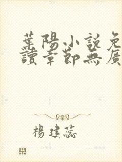 叶阳小说免费阅读章节无广告