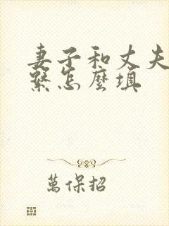 妻子和丈夫的关系怎么填