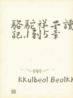 骆驼祥子读书笔记,1到5章