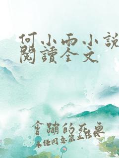 何小雨小说在线阅读全文