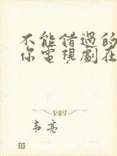 不能错过的只有你电视剧在线观看