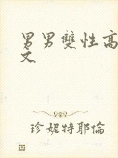 男男双性高h车文