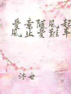 爱意随风起, 风止爱难平