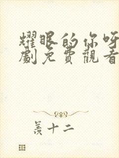 耀眼的你呀电视剧免费观看全集高清