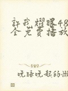 许我耀眼48集全免费播放