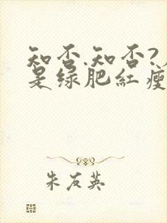 知否.知否?应是绿肥红瘦演员表