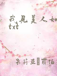 我见美人如名将txt