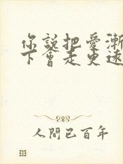 你说把爱渐渐放下会走更远歌词