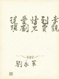 从爱情到幸福电视剧免费观看全集