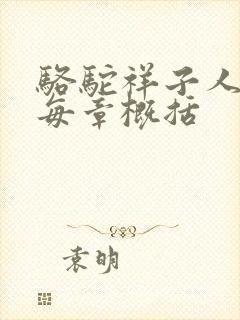 骆驼祥子人教版每章概括