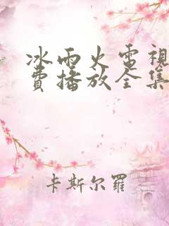 冰雨火电视剧免费播放全集