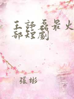 王译磊最火的十部短剧