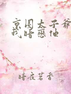 京圈太子爷以为我暗恋他