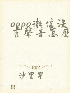 oppo微信没有声音怎么恢复正常