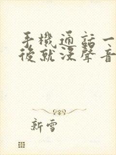 手机通话一分钟后就没声音了