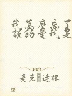 我怎么忘了你先说的爱我是什么歌