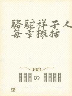 骆驼祥子人教版每章概括