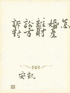 诉讼离婚怎么查对方财产