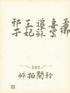 邪王追妻毒医世子妃苏云卿