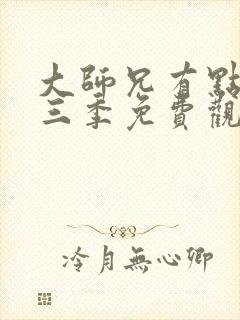 大师兄有点靠谱三季免费观看