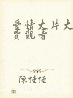 爱情大片大全免费观看