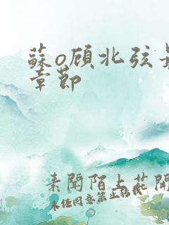 苏o顾北弦最新章节