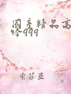 国产精品高潮呻吟999