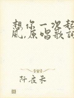 想你一次起一阵风,原唱歌词